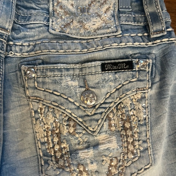 Miss Me Light Blue Flare Jeans - Picture 8 of 11